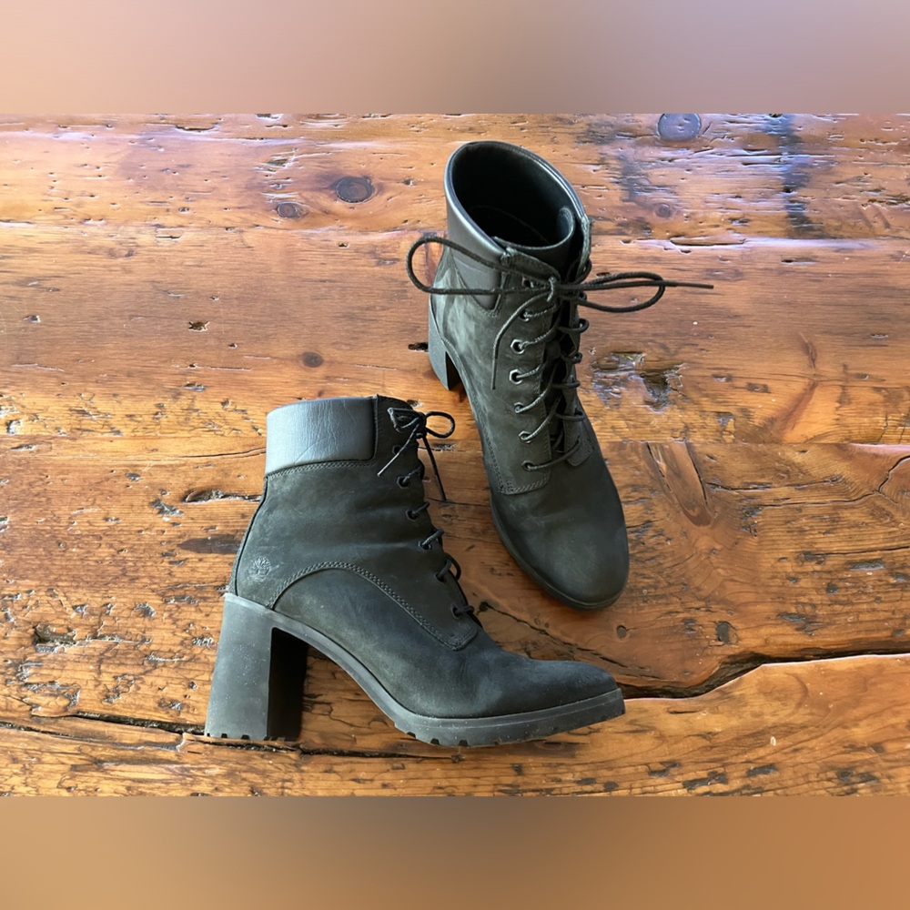 Black Timberland Allington lace-up booties size US 8.5